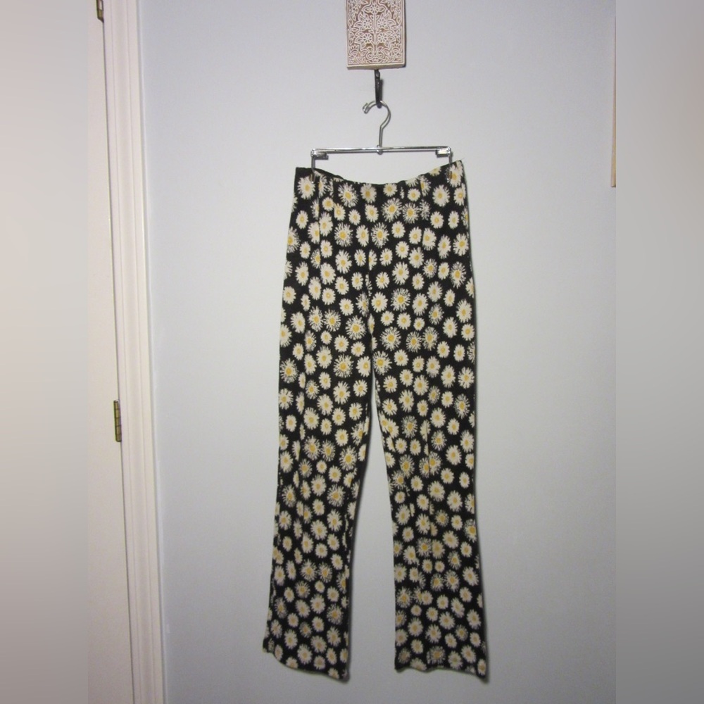 Free People Black and White Floral Pants